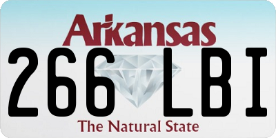 AR license plate 266LBI