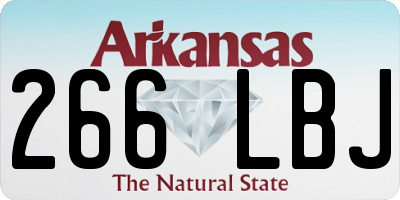 AR license plate 266LBJ