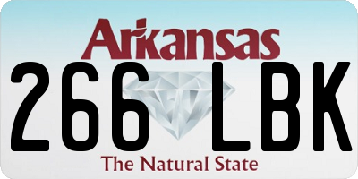 AR license plate 266LBK