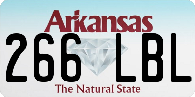 AR license plate 266LBL