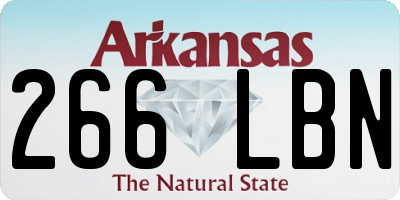 AR license plate 266LBN