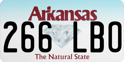 AR license plate 266LBO