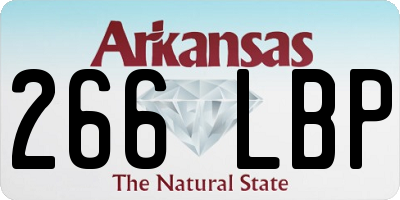 AR license plate 266LBP