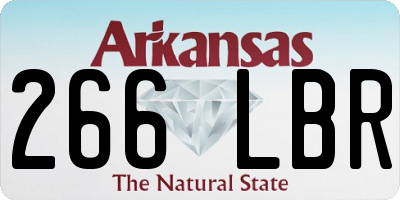 AR license plate 266LBR