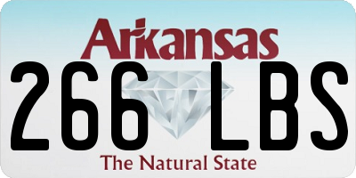 AR license plate 266LBS