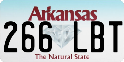 AR license plate 266LBT
