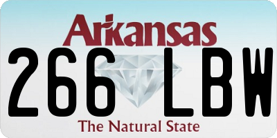 AR license plate 266LBW