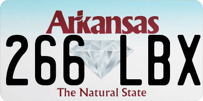 AR license plate 266LBX