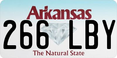 AR license plate 266LBY