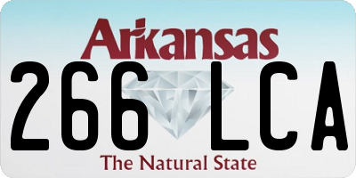 AR license plate 266LCA