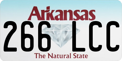 AR license plate 266LCC