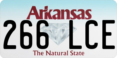 AR license plate 266LCE