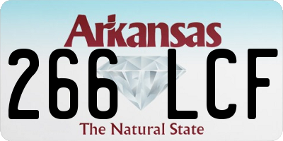 AR license plate 266LCF