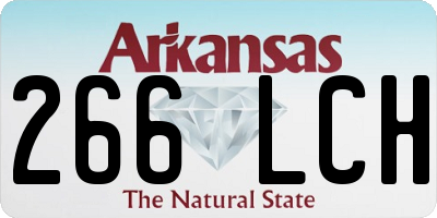 AR license plate 266LCH