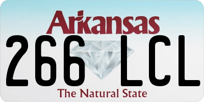 AR license plate 266LCL