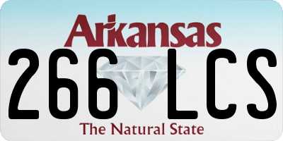 AR license plate 266LCS