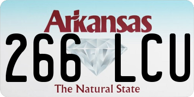 AR license plate 266LCU