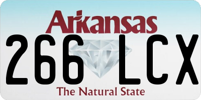AR license plate 266LCX