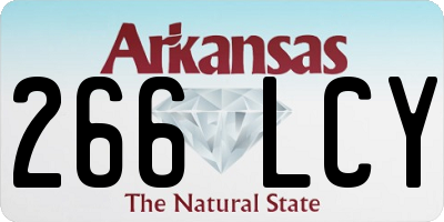 AR license plate 266LCY