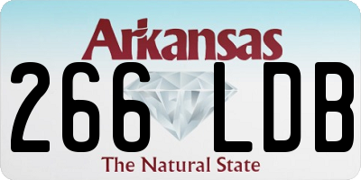 AR license plate 266LDB