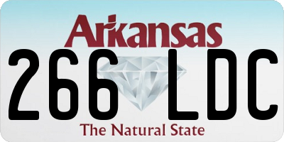 AR license plate 266LDC