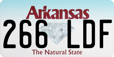 AR license plate 266LDF