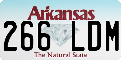 AR license plate 266LDM