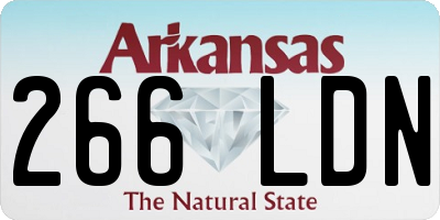 AR license plate 266LDN