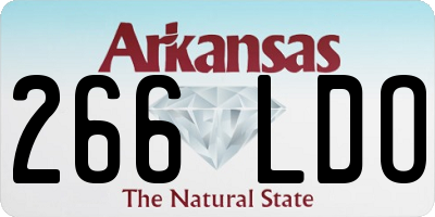 AR license plate 266LDO
