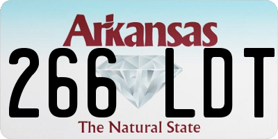 AR license plate 266LDT