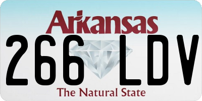 AR license plate 266LDV