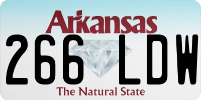 AR license plate 266LDW