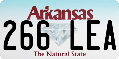 AR license plate 266LEA