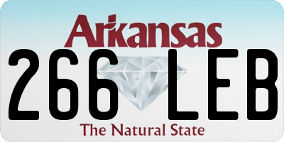 AR license plate 266LEB