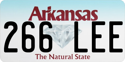 AR license plate 266LEE