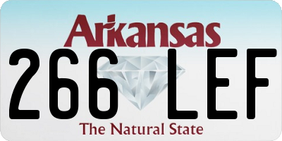 AR license plate 266LEF