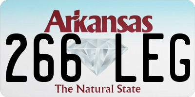 AR license plate 266LEG