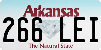 AR license plate 266LEI