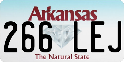 AR license plate 266LEJ