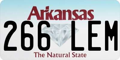 AR license plate 266LEM