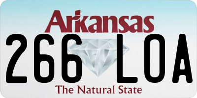 AR license plate 266LOA