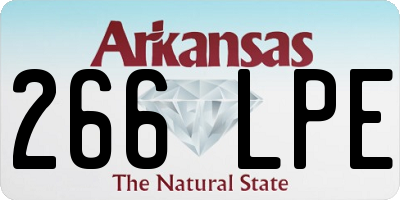 AR license plate 266LPE