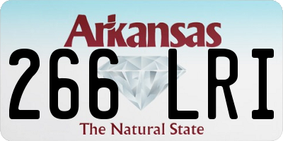 AR license plate 266LRI