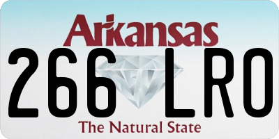 AR license plate 266LRO
