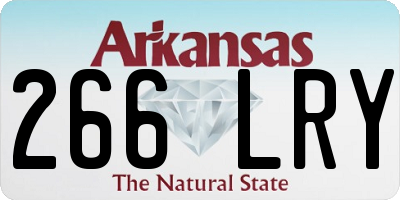 AR license plate 266LRY
