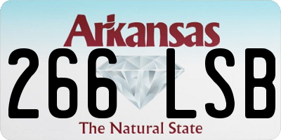 AR license plate 266LSB