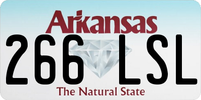 AR license plate 266LSL