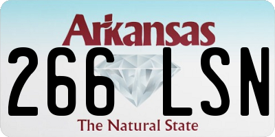 AR license plate 266LSN