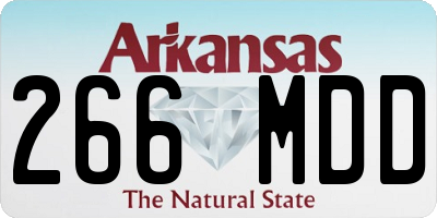 AR license plate 266MDD