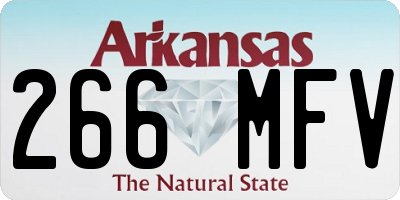 AR license plate 266MFV